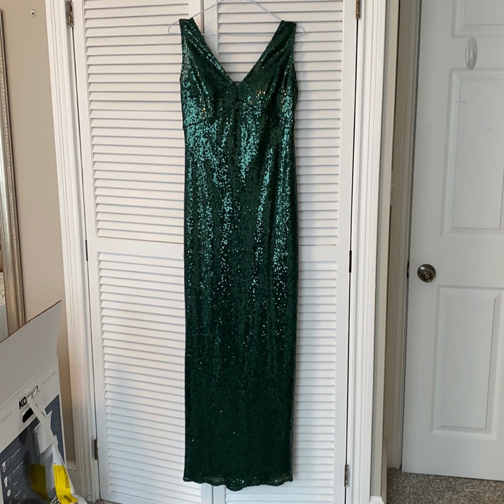 Bella Bridesmaids by Dessy BB114 dress sz 4 Hunter